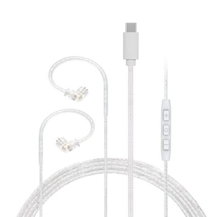JCALLY PJ3 5N OFC Silver-plated Earphone Cable Built-in DAC Chip with Mic Type C Straight Plug Line